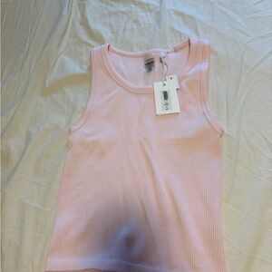 Aritzia Soft Pink Ribbed Tank Top